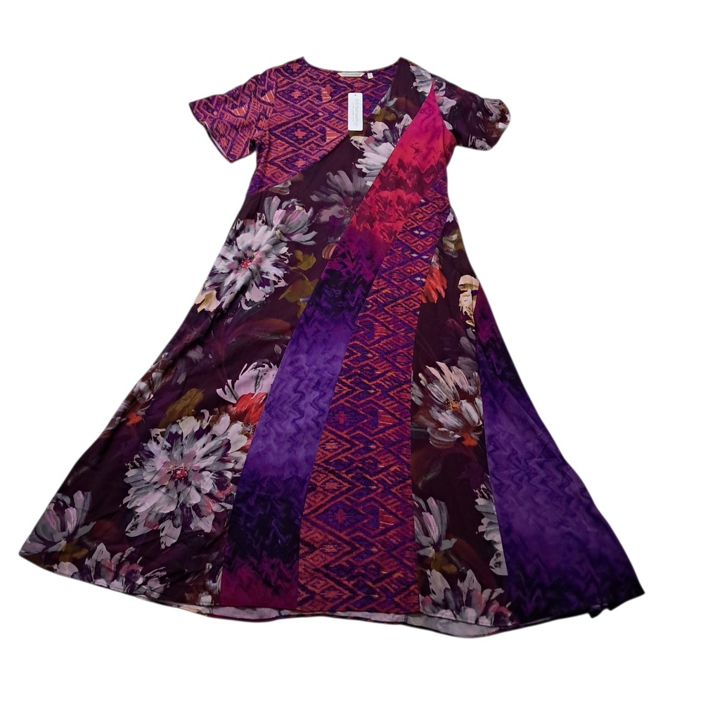 NWT Soft Surroundings‎ Dress Womens Small Petite Raspberry Rosaria Floral Maxi